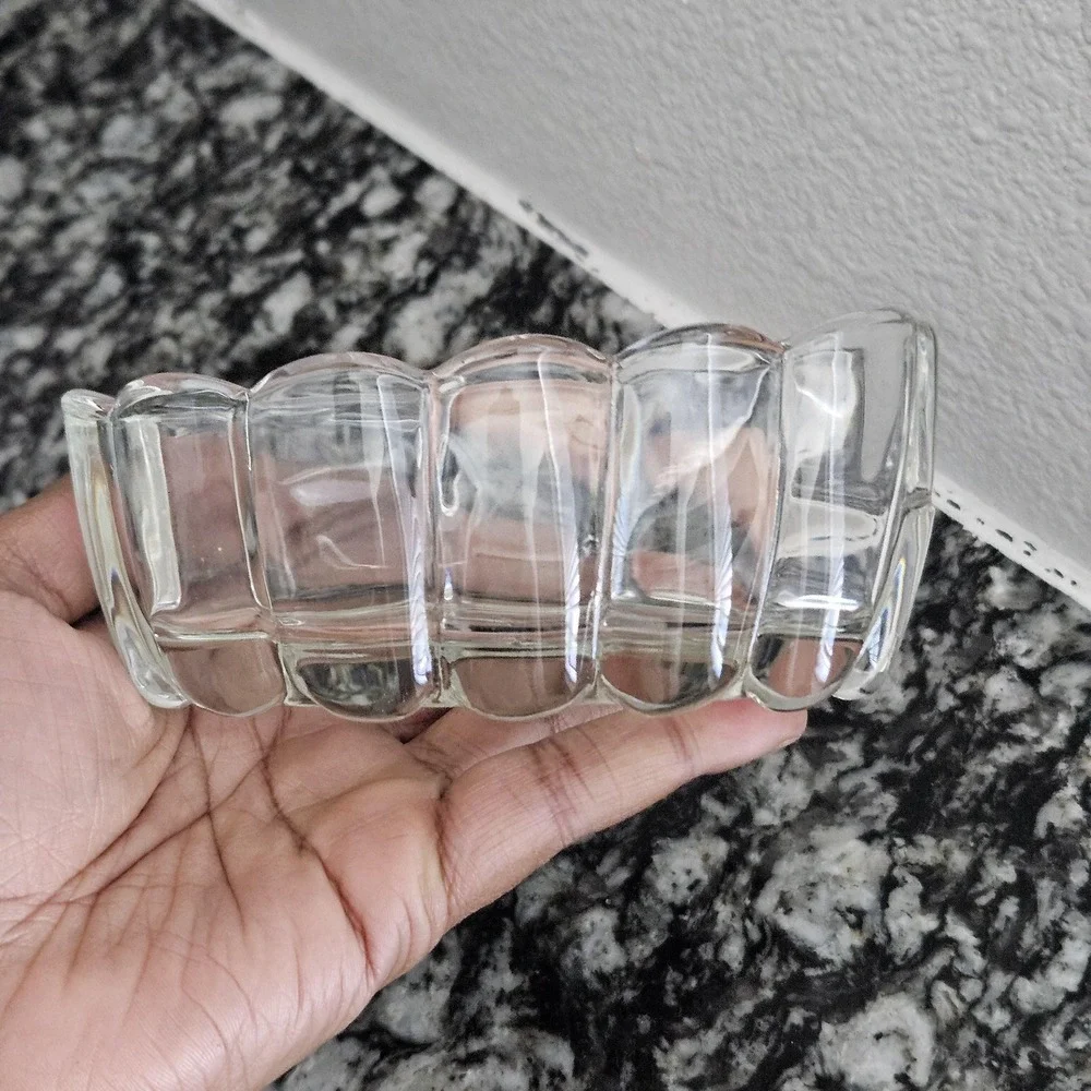 vintage Princess House crystal utensil‎ spoon and fork holder